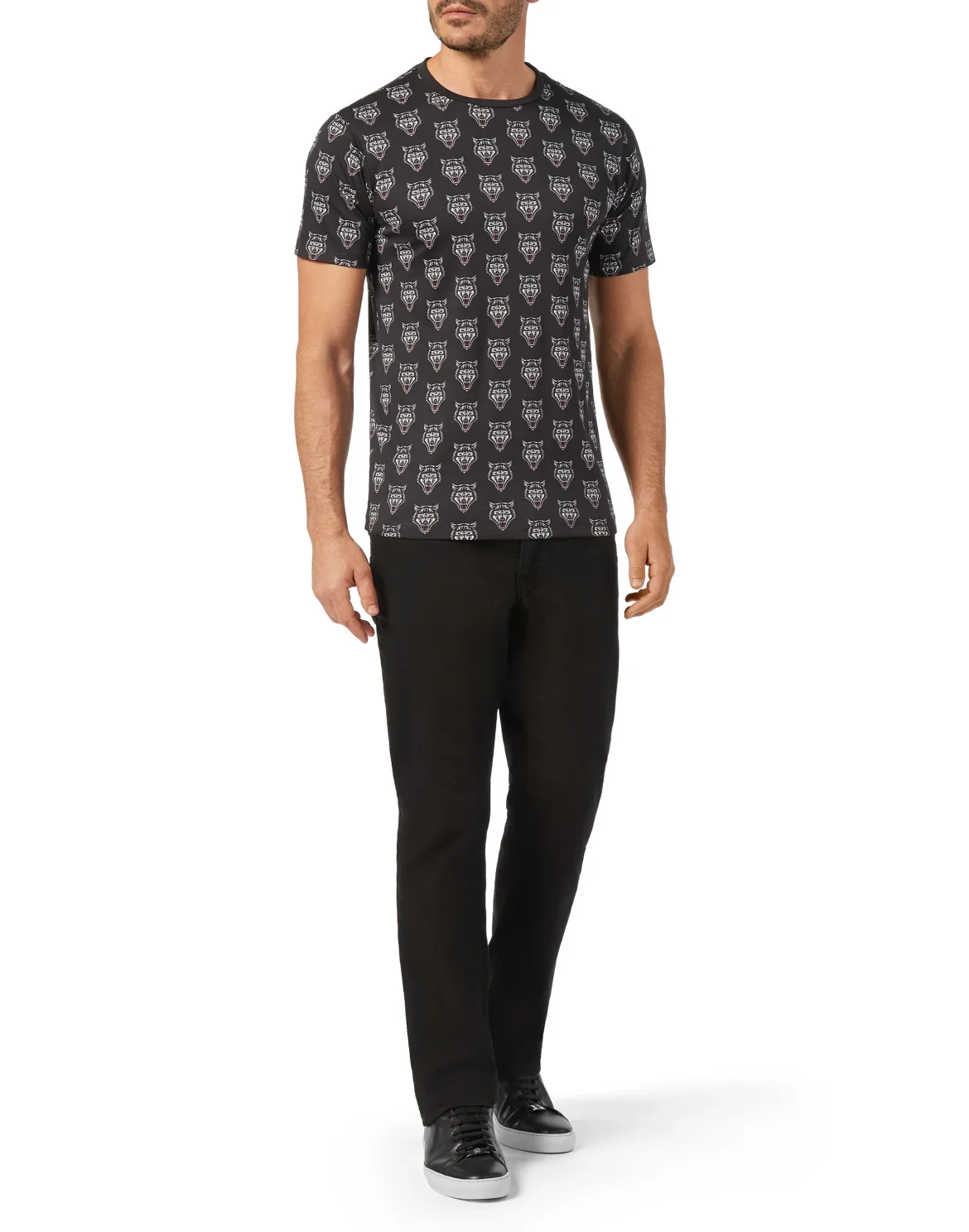 T-shirt Round Neck SS Wolf, цвет: Черный