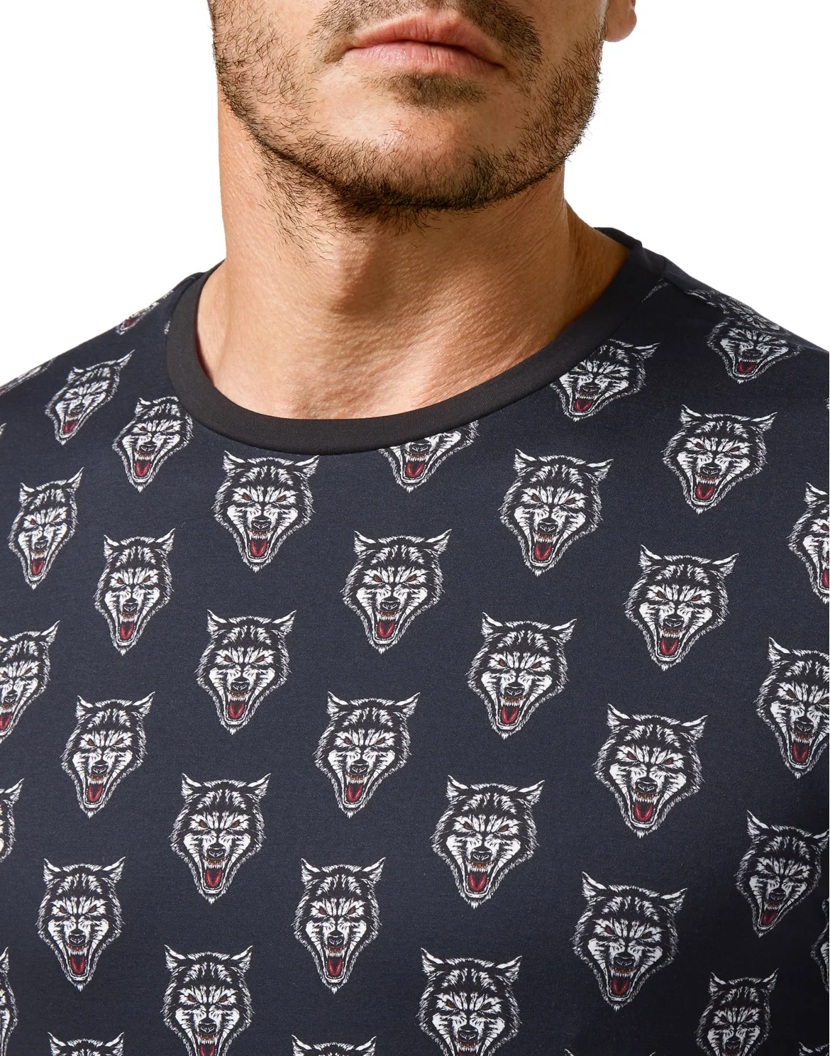 T-shirt Round Neck SS Wolf, цвет: Синий