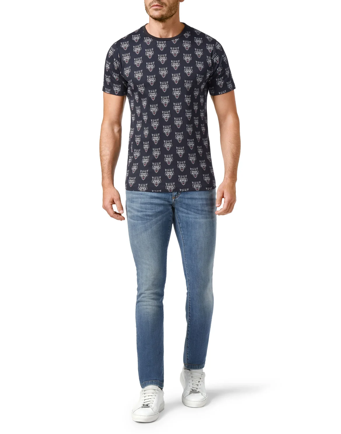 T-shirt Round Neck SS Wolf, цвет: Синий