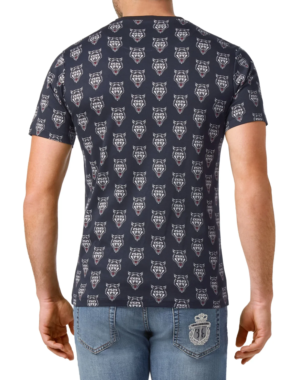 T-shirt Round Neck SS Wolf, цвет: Синий
