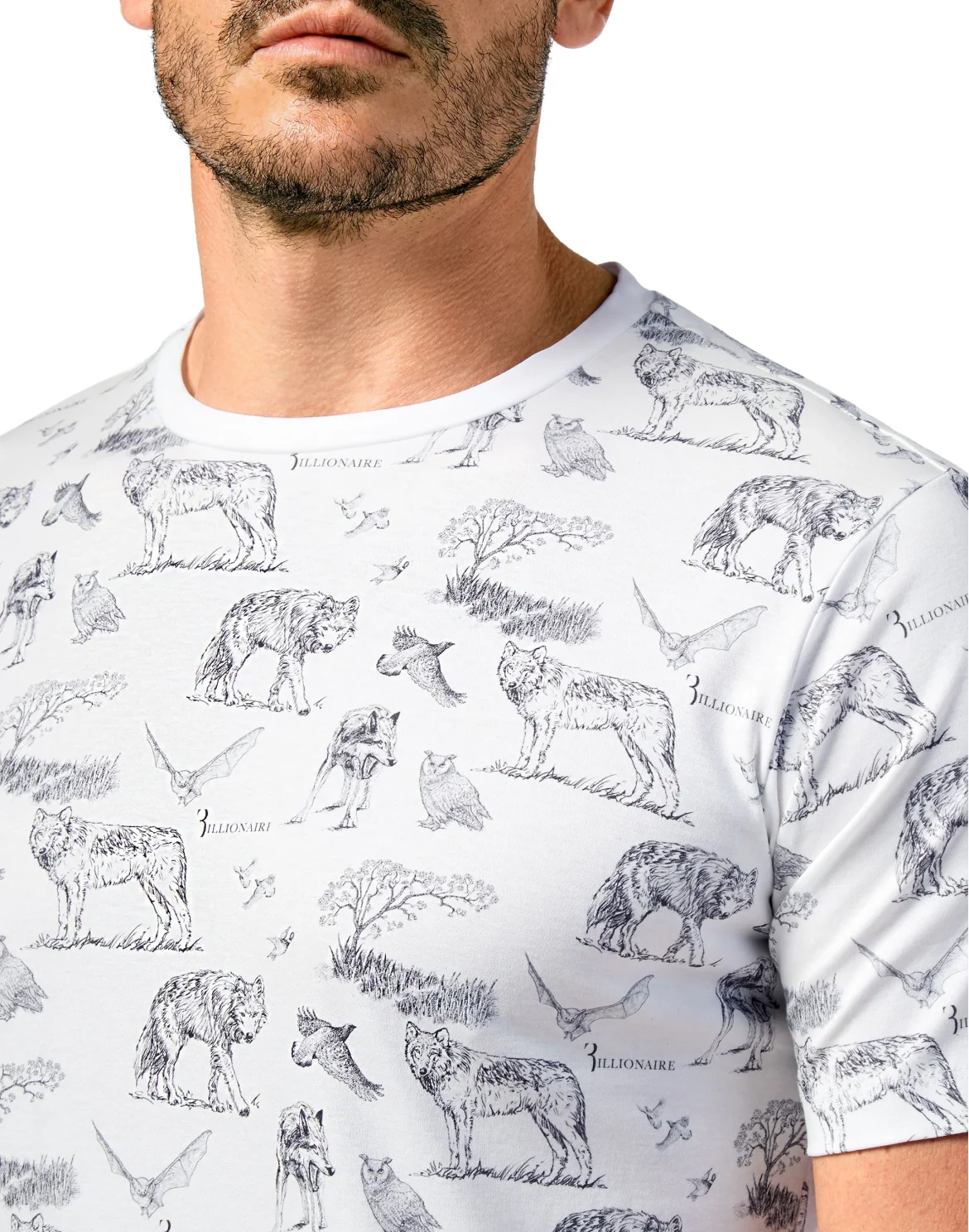 T-shirt Round Neck SS Wolf, цвет: Белый