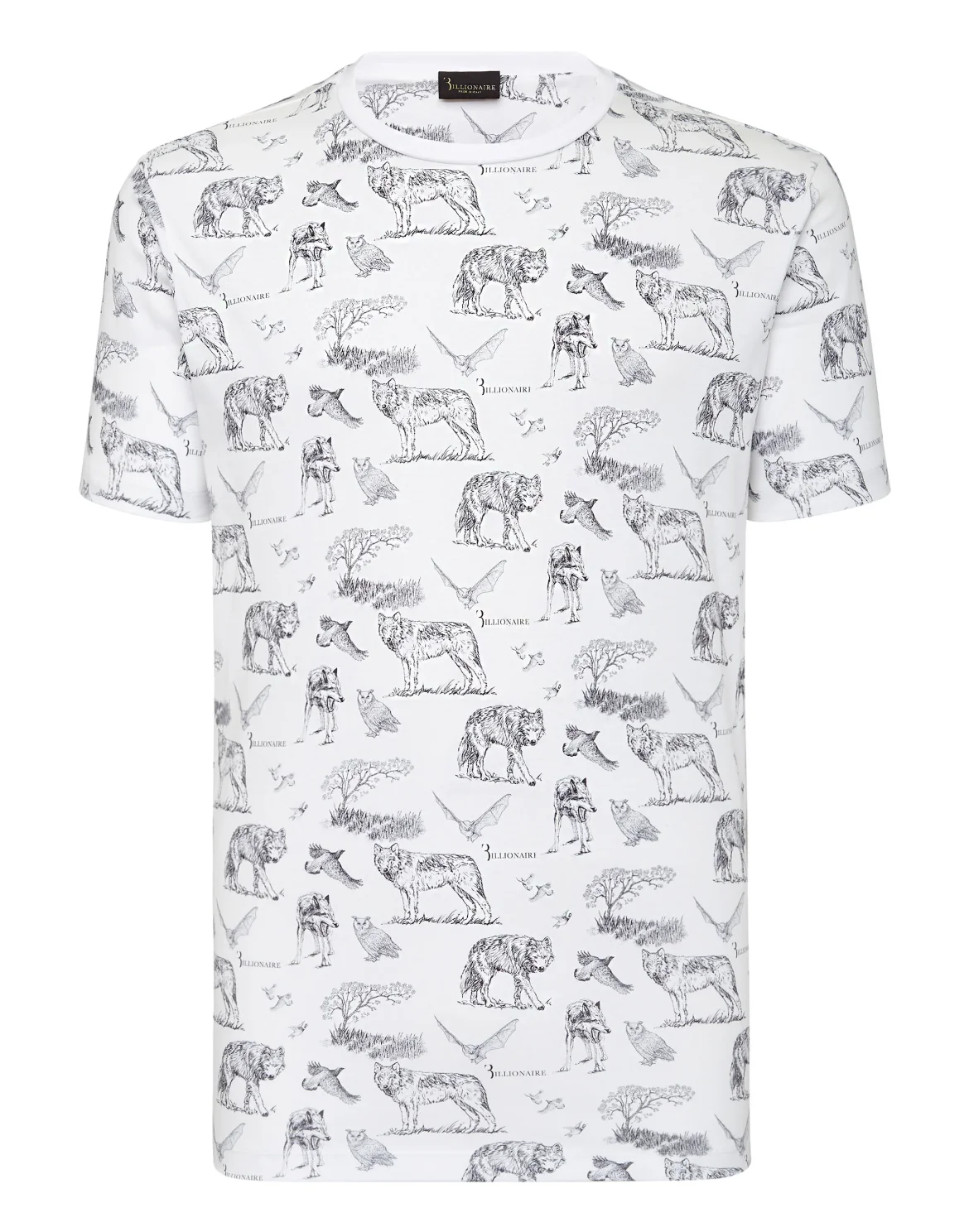 T-shirt Round Neck SS Wolf, цвет: Белый