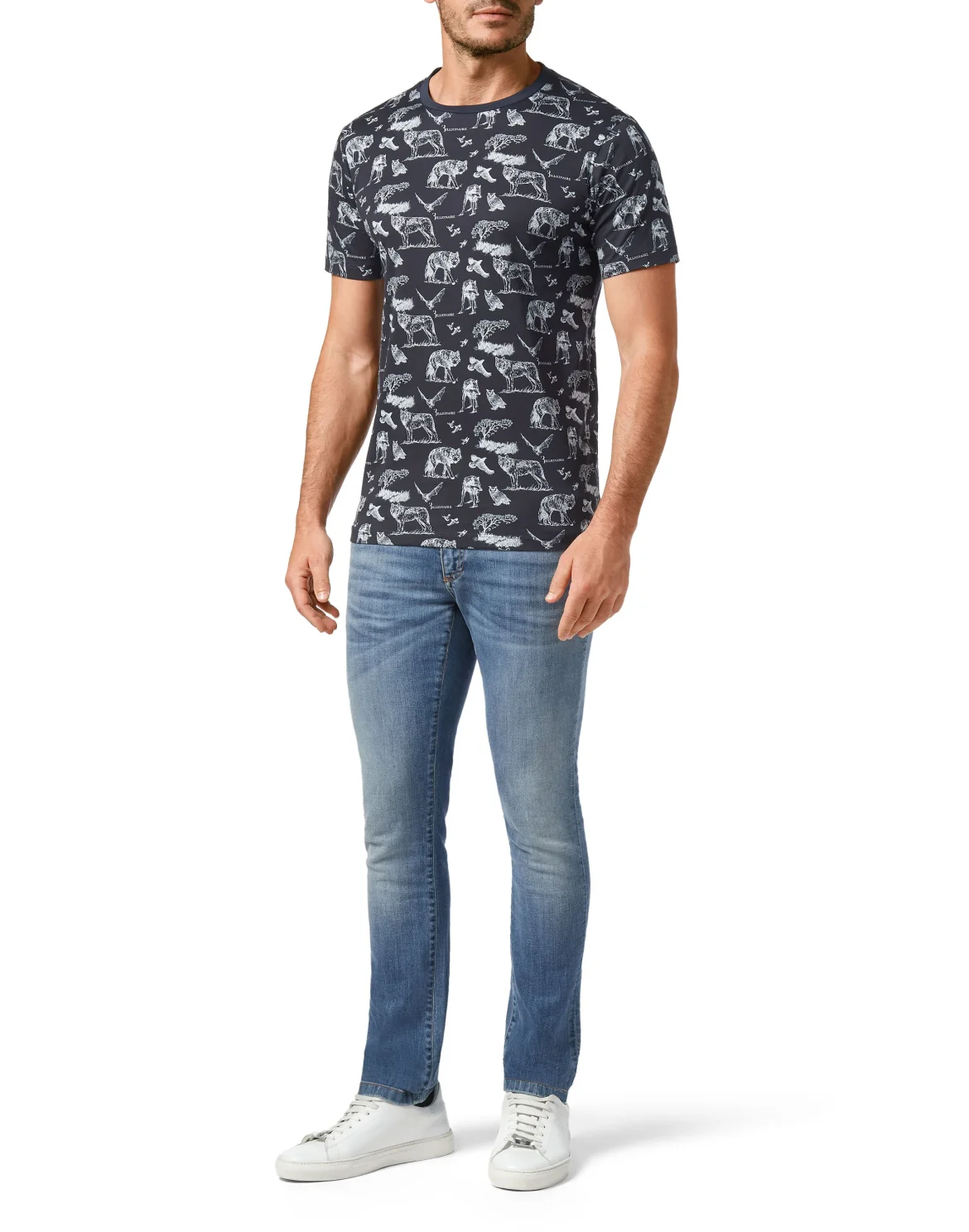 T-shirt Round Neck SS Wolf, цвет: Синий