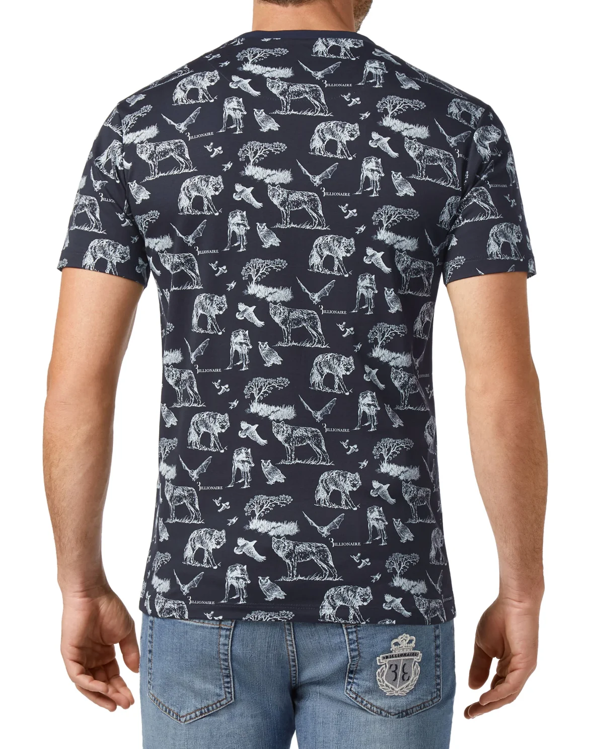 T-shirt Round Neck SS Wolf, цвет: Синий