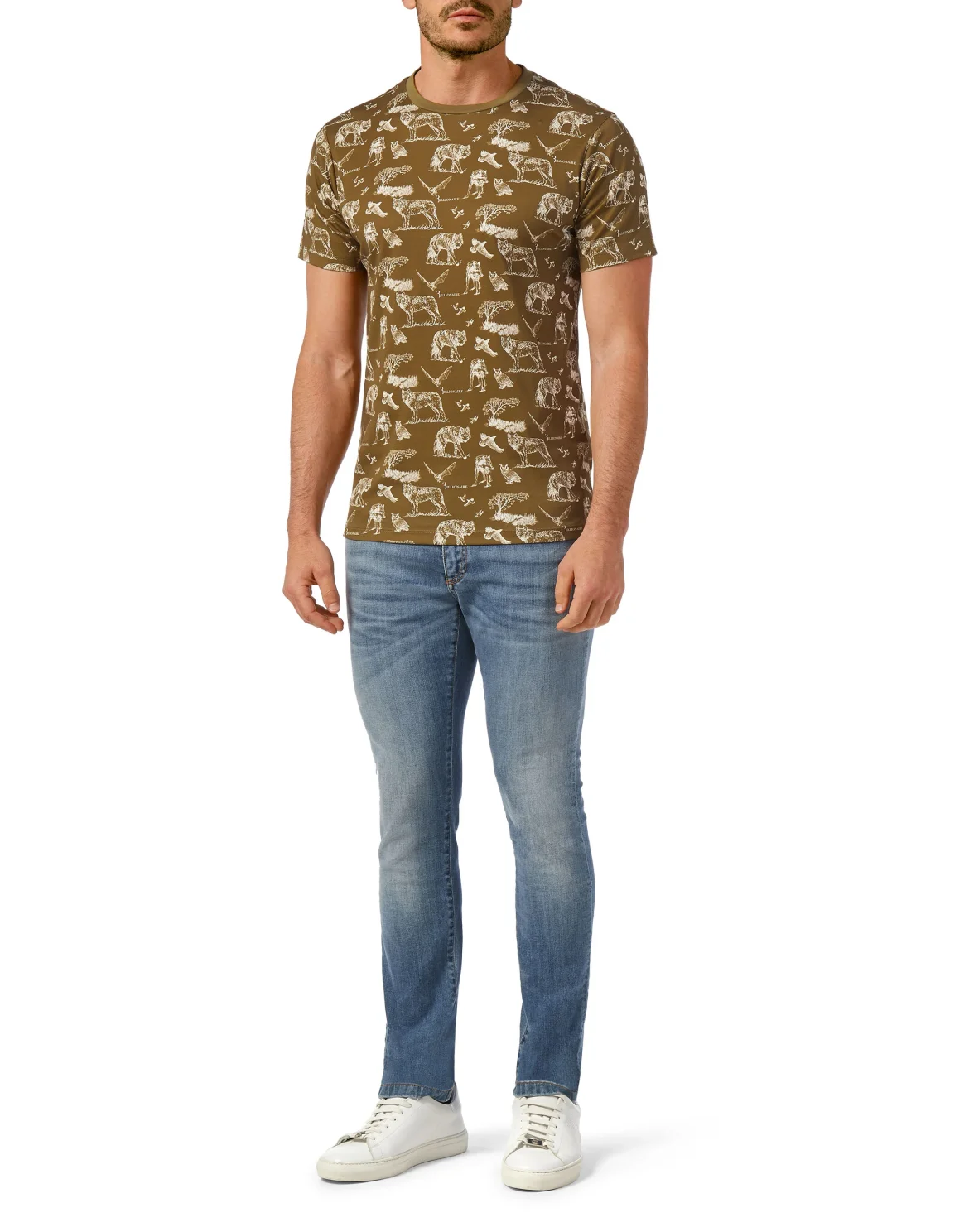 T-shirt Round Neck SS Wolf, цвет: Камуфляж