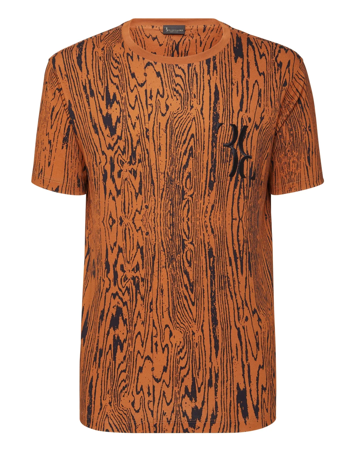 T-shirt Round Neck SS wood grain, цвет: Коричневый
