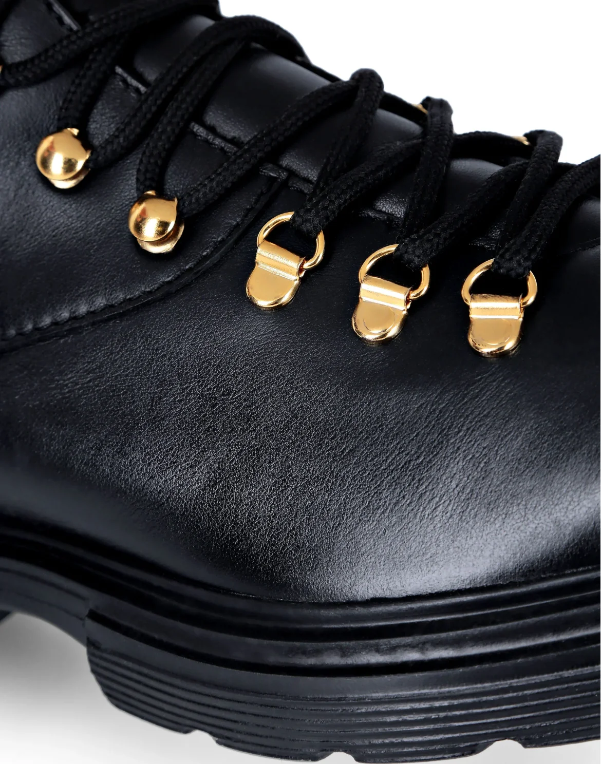 Leather Boots Low Flat Crest, цвет: Черный