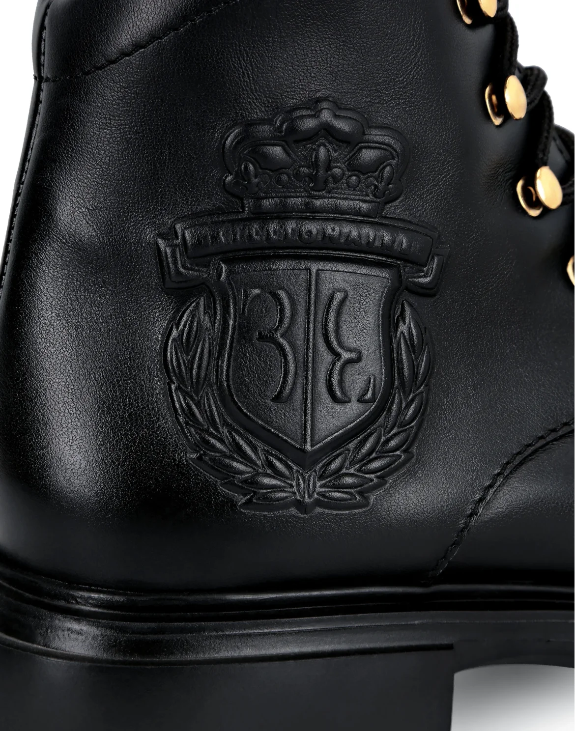 Leather Boots Low Flat Crest, цвет: Черный