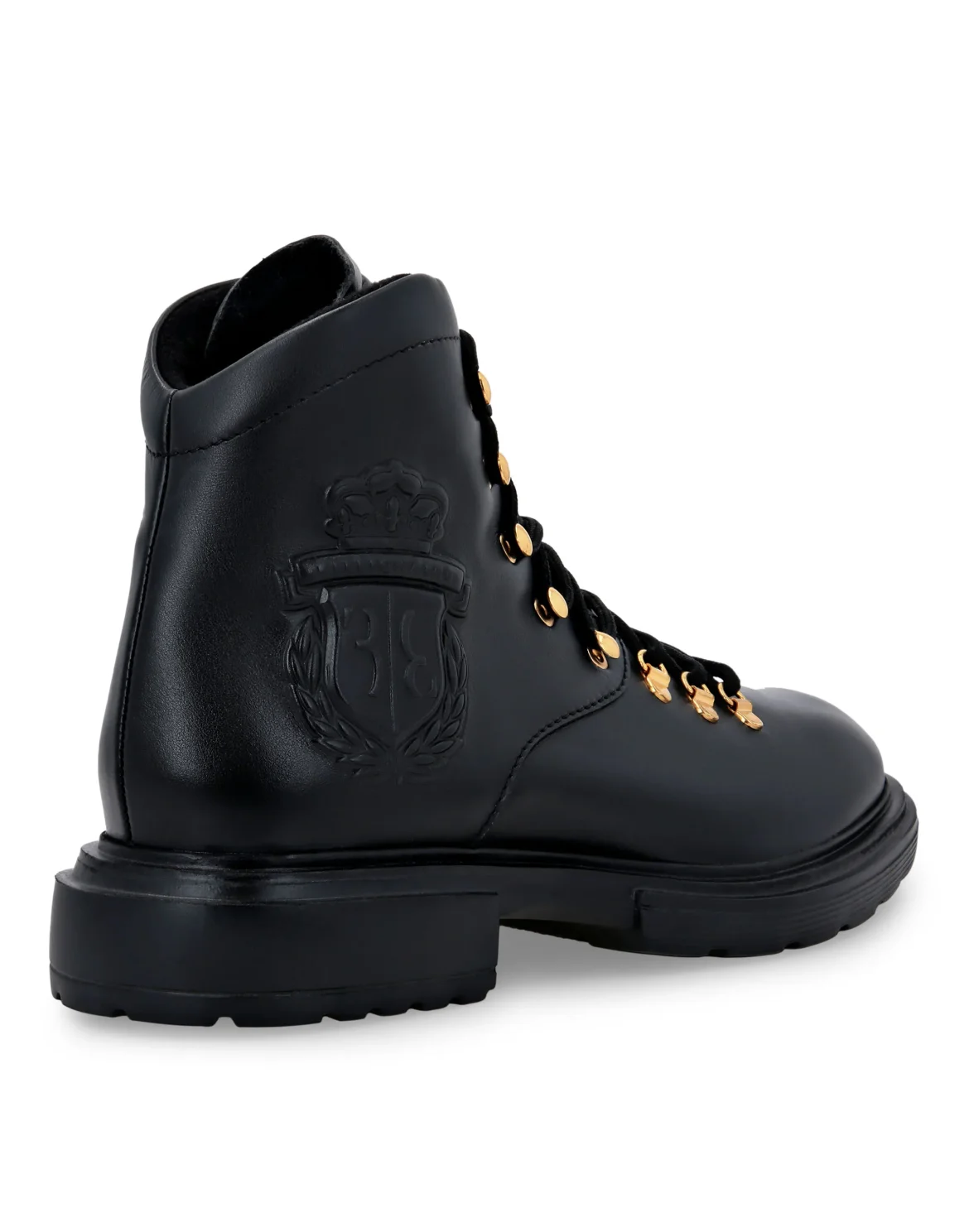 Leather Boots Low Flat Crest, цвет: Черный