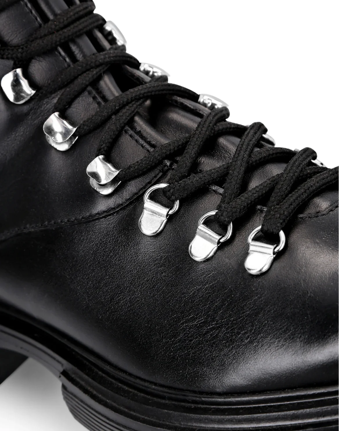 Leather Boots Low Flat Crest, цвет: Черный