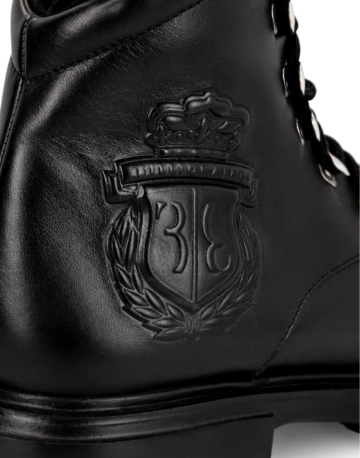 Leather Boots Low Flat Crest, цвет: Черный