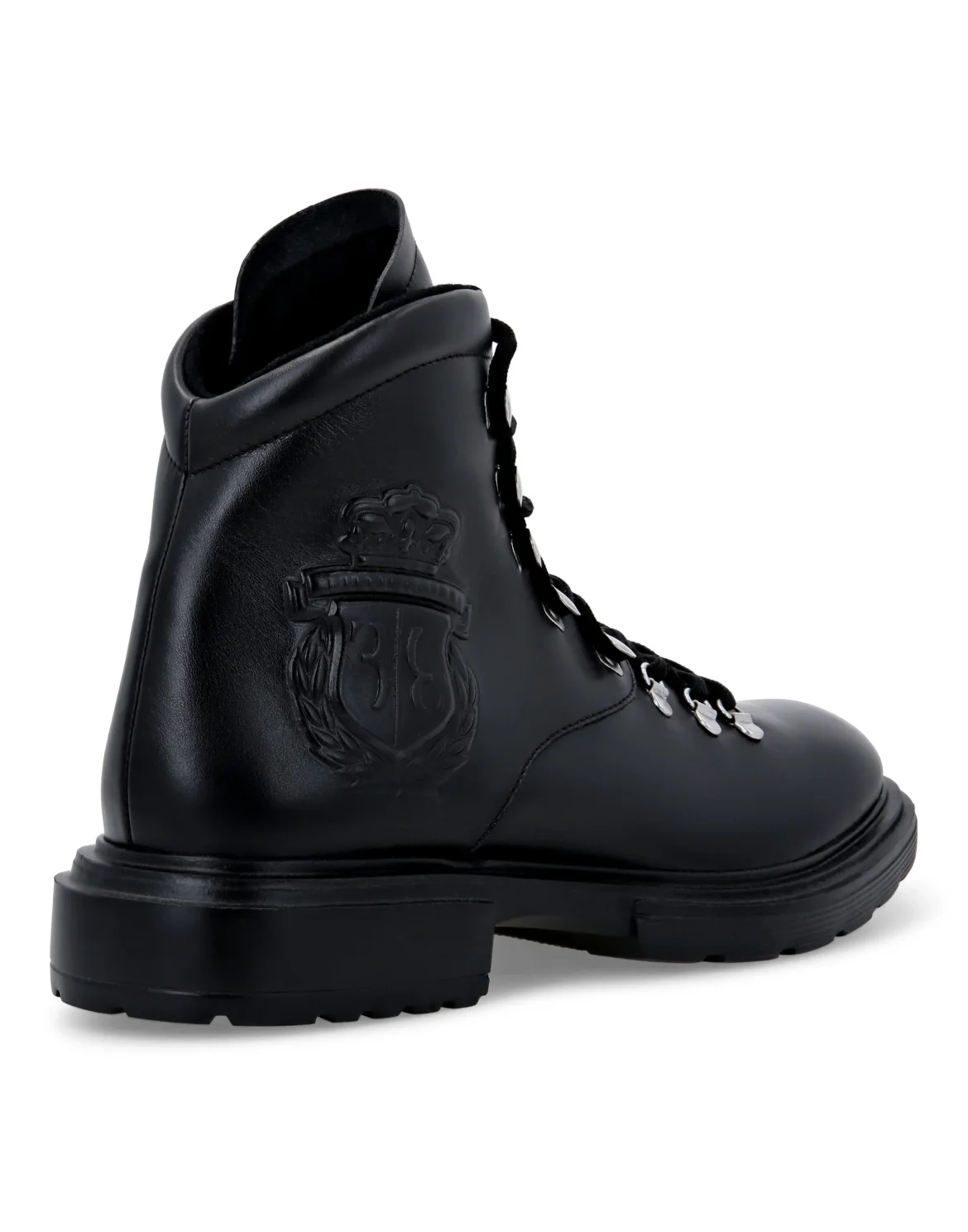 Leather Boots Low Flat Crest, цвет: Черный