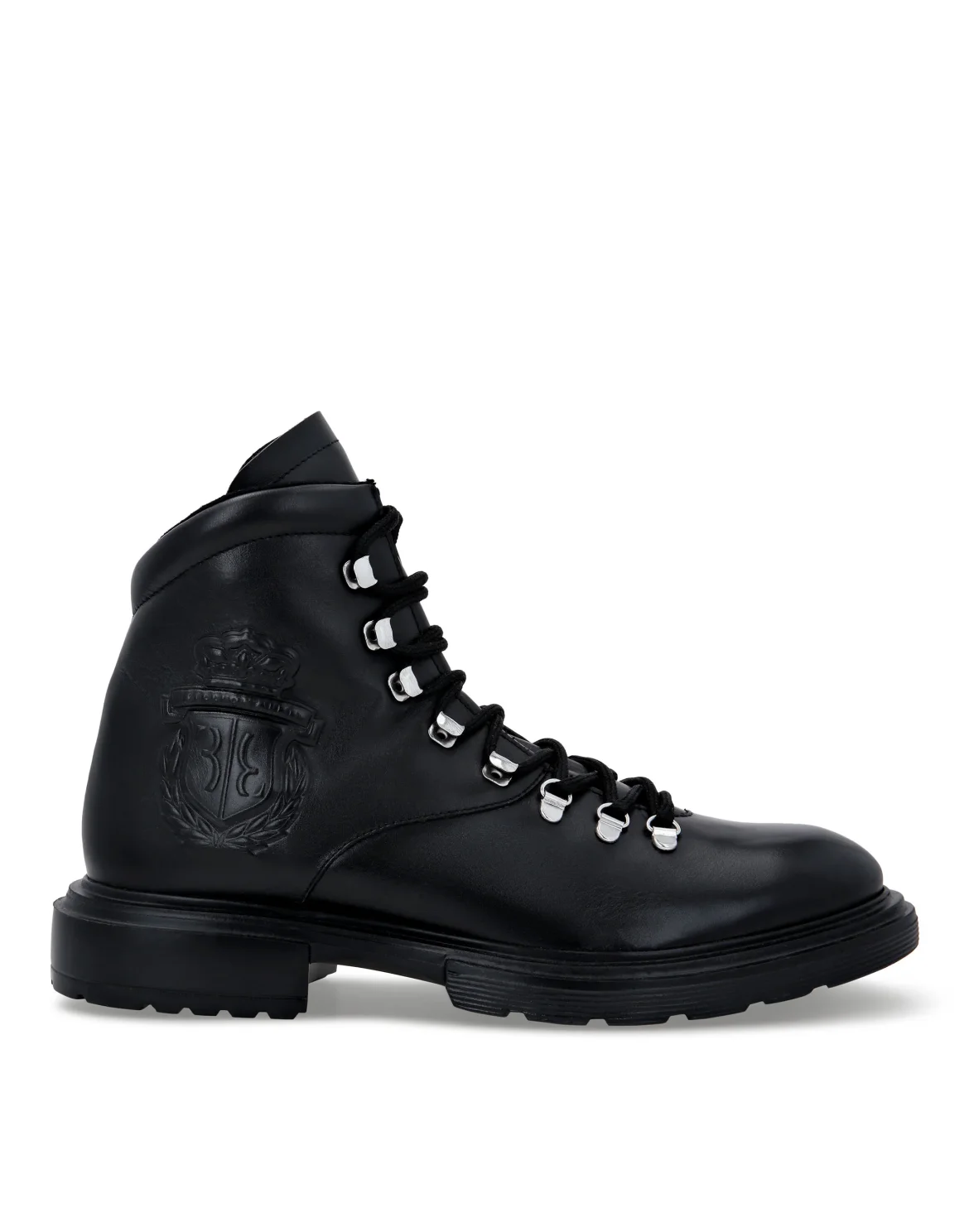 Leather Boots Low Flat Crest, цвет: Черный