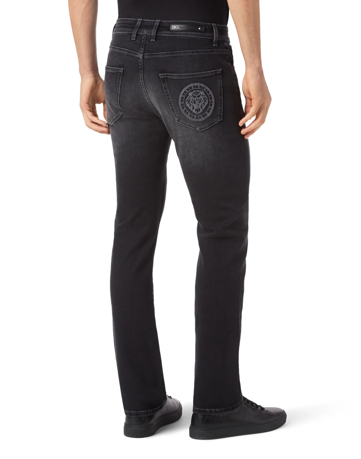 Denim Trousers Super Straight Cut Lion, цвет: Черный