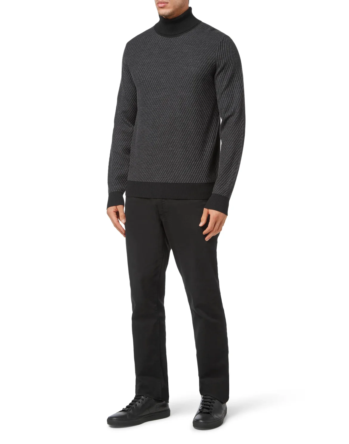 TurtleNeck LS Crest, цвет: Черный