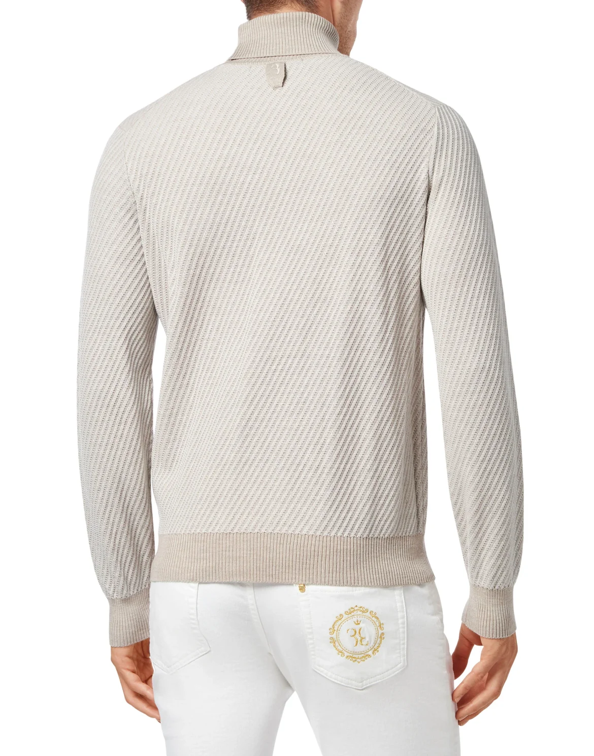 TurtleNeck LS Crest, цвет: Бежевый