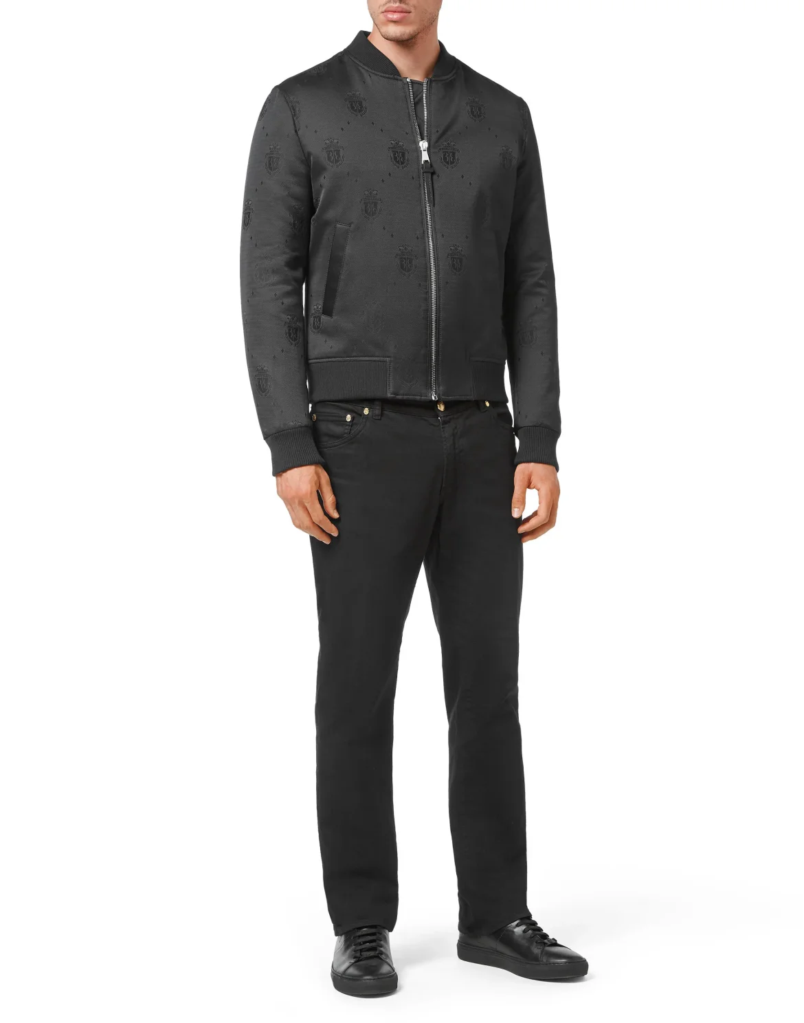 Jacquard Bomber, цвет: Черный