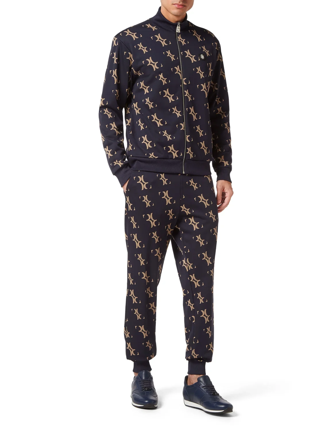 Sponge Fleece Jogging Tracksuit: Top/Trousers, цвет: Синий