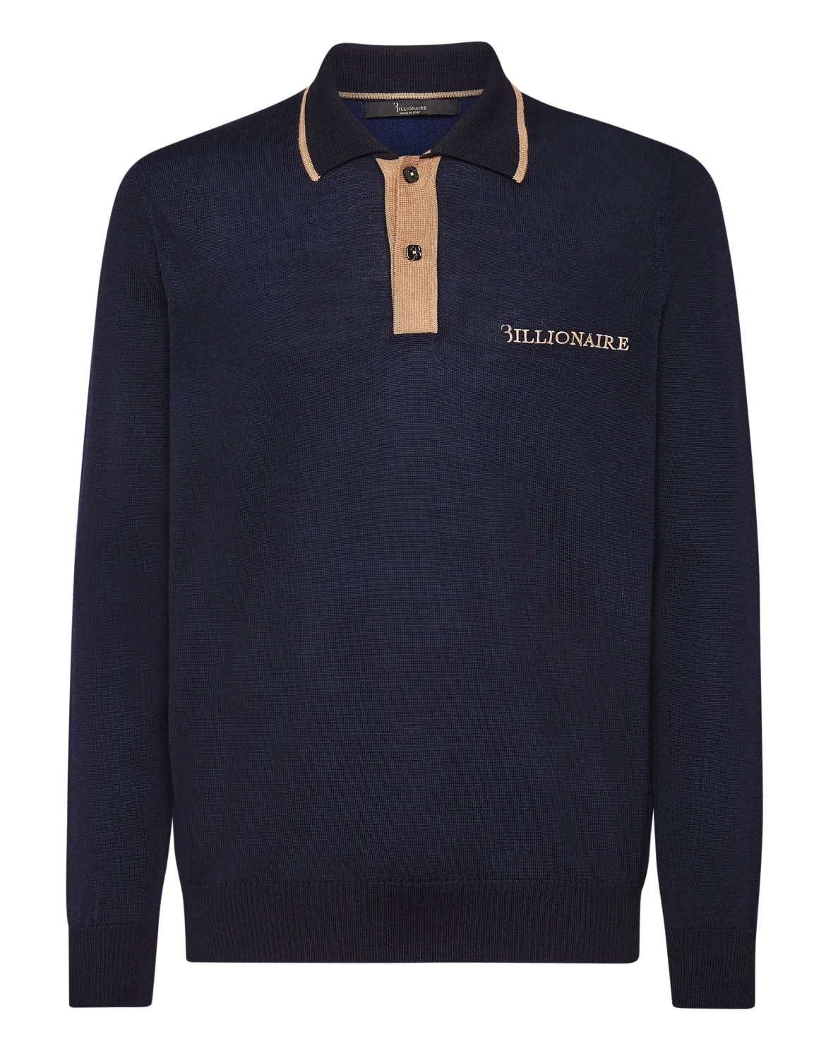 Wool Pullover Polo-Neck LS, цвет: Синий
