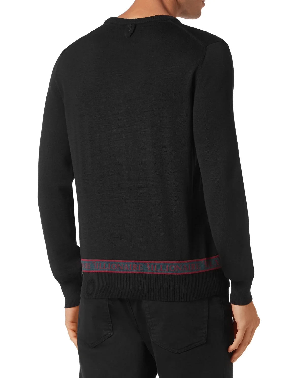 Wool and Silk Pullover Round Neck LS, цвет: Черный