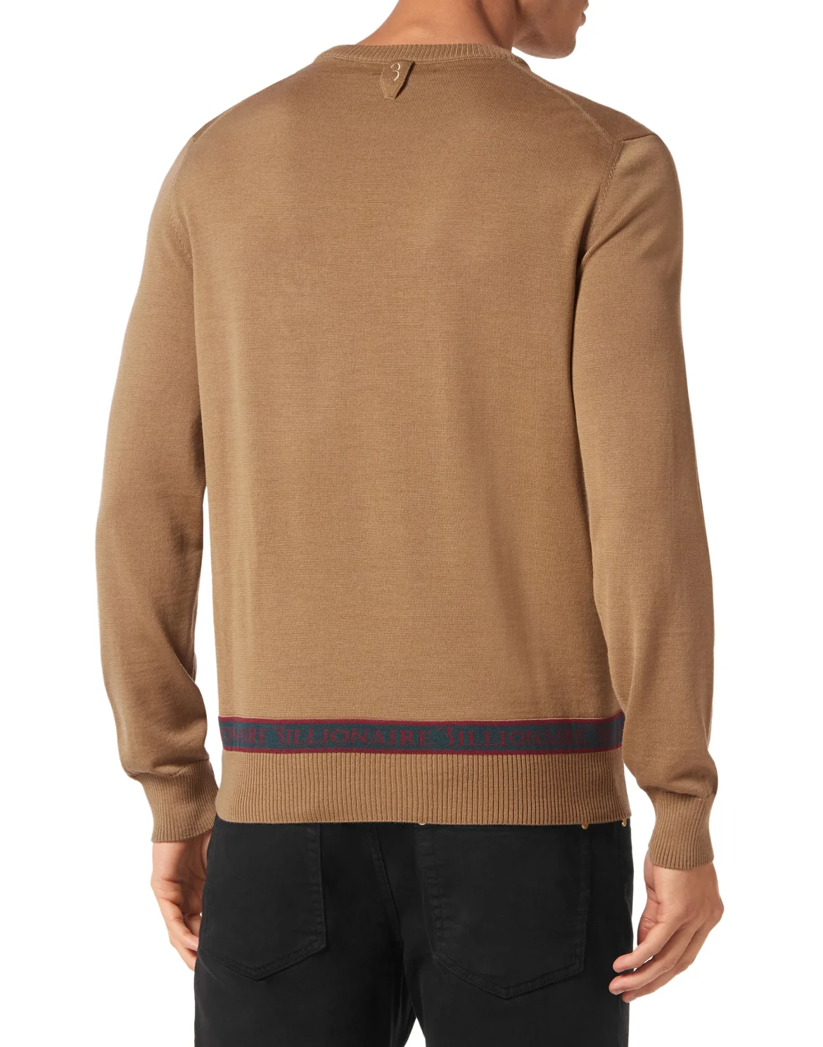 Wool and Silk Pullover Round Neck LS, цвет: Бежевый