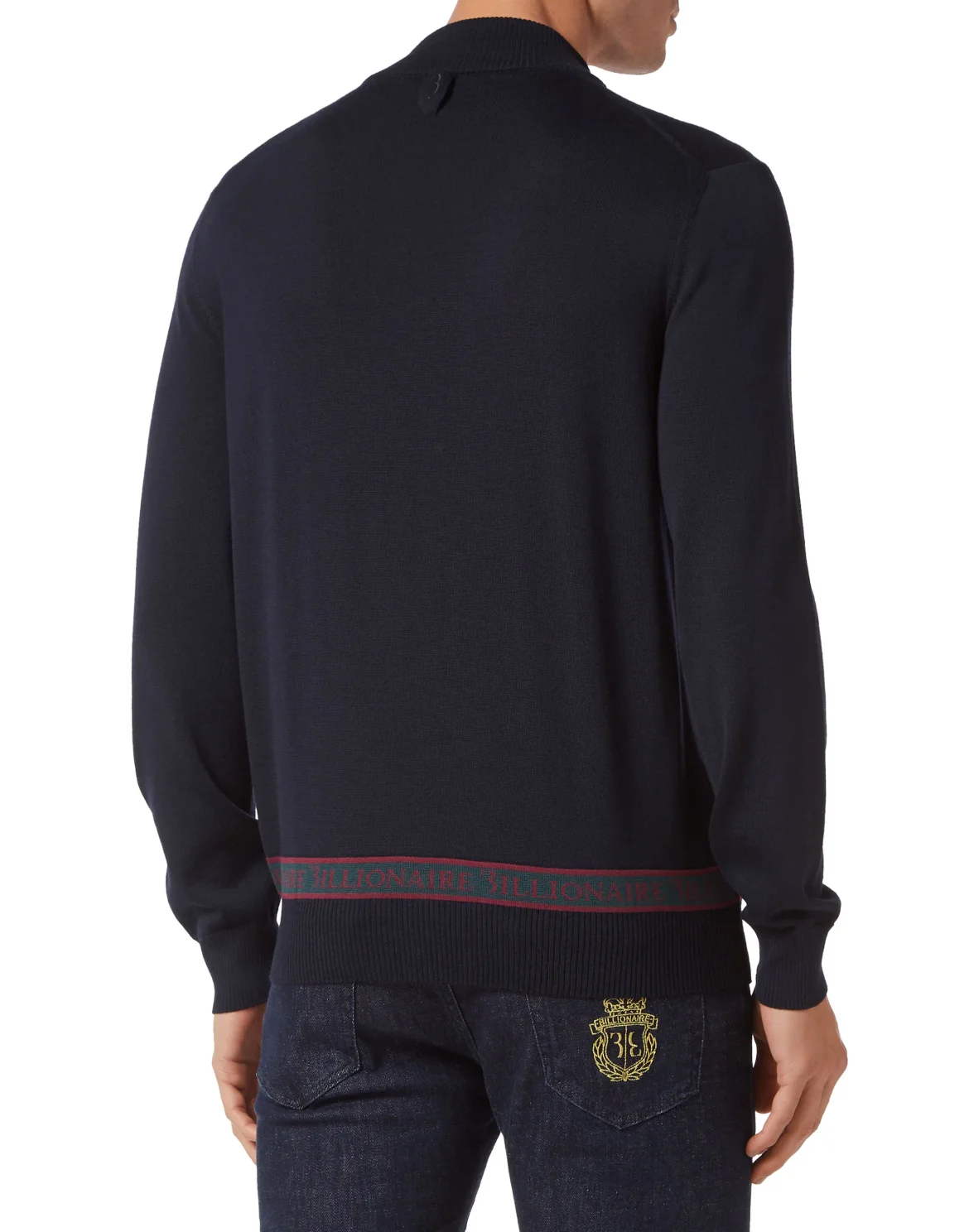 Wool and Silk Pullover full zip, цвет: Синий
