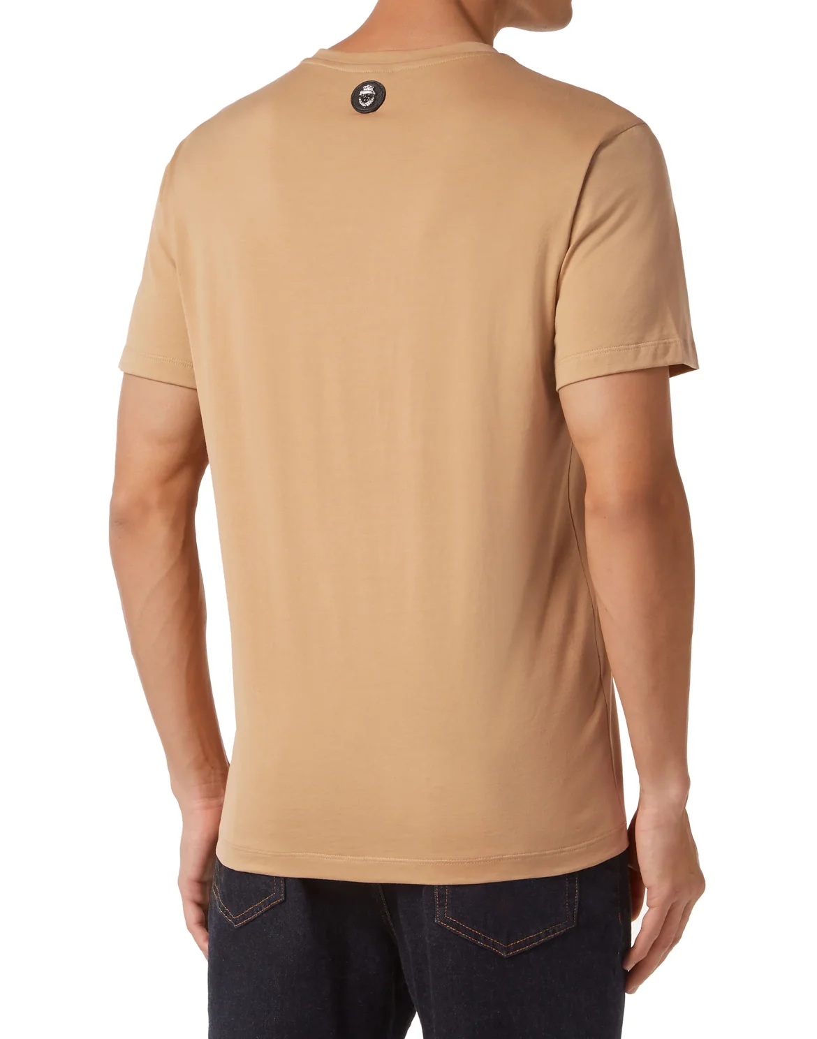 Cotton Maco T-shirt Round Neck SS, цвет: Бежевый