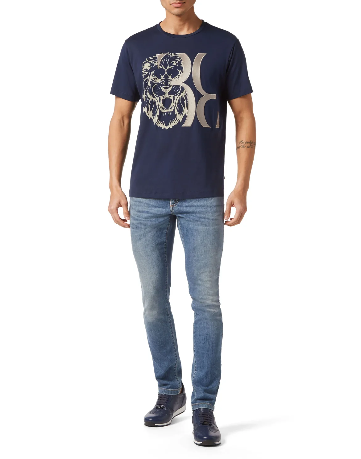 Cotton Maco T-shirt Round Neck SS, цвет: Синий