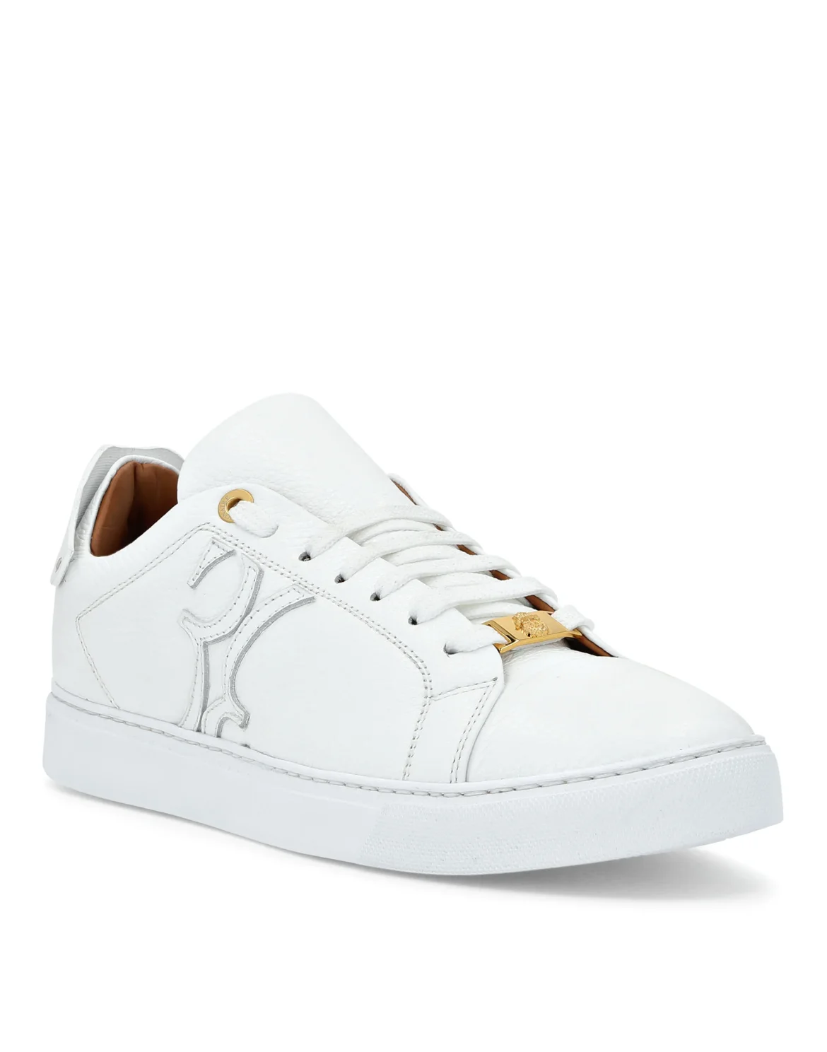 Leather Lo-Top Sneakers, цвет: Белый