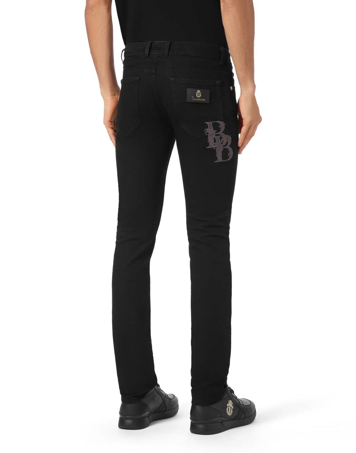 Super Straight Cut Denim Trousers, цвет: Черный
