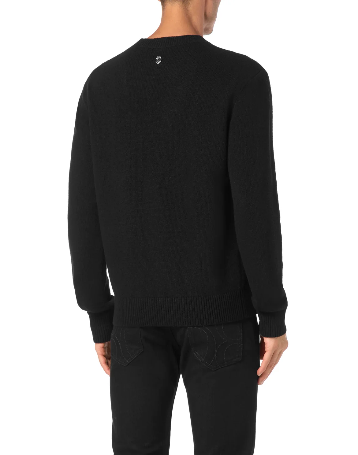 Merino Knit Pullover Round Neck LS, цвет: Черный