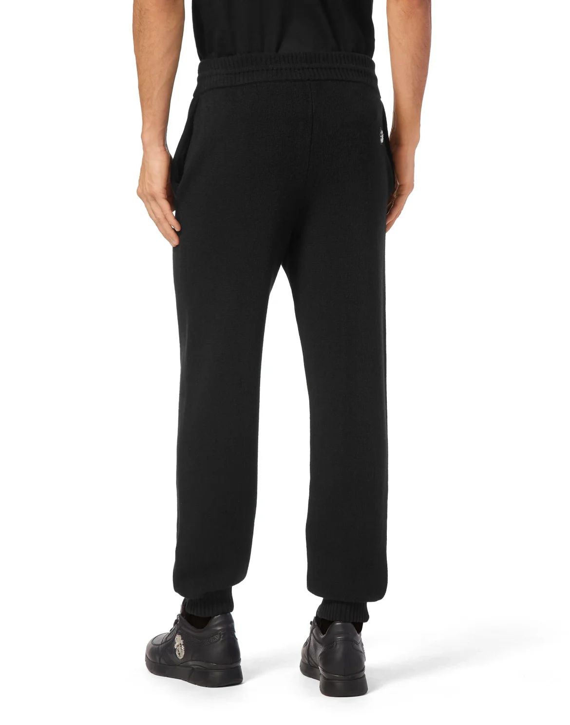 Wool Knit Jogging Trousers, цвет: Черный