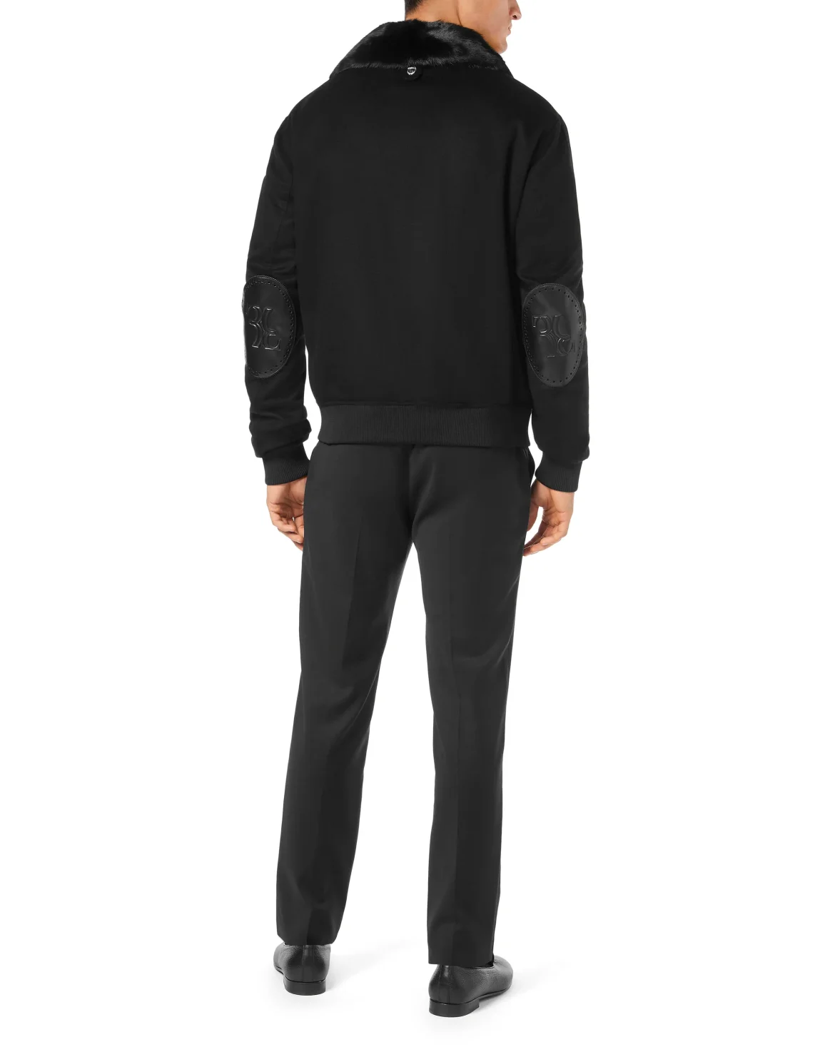 Wool Bomber with Shirt Collar, цвет: Черный