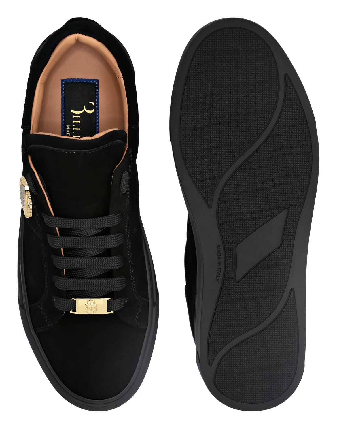 Suede Lo-Top Sneakers, цвет: Черный