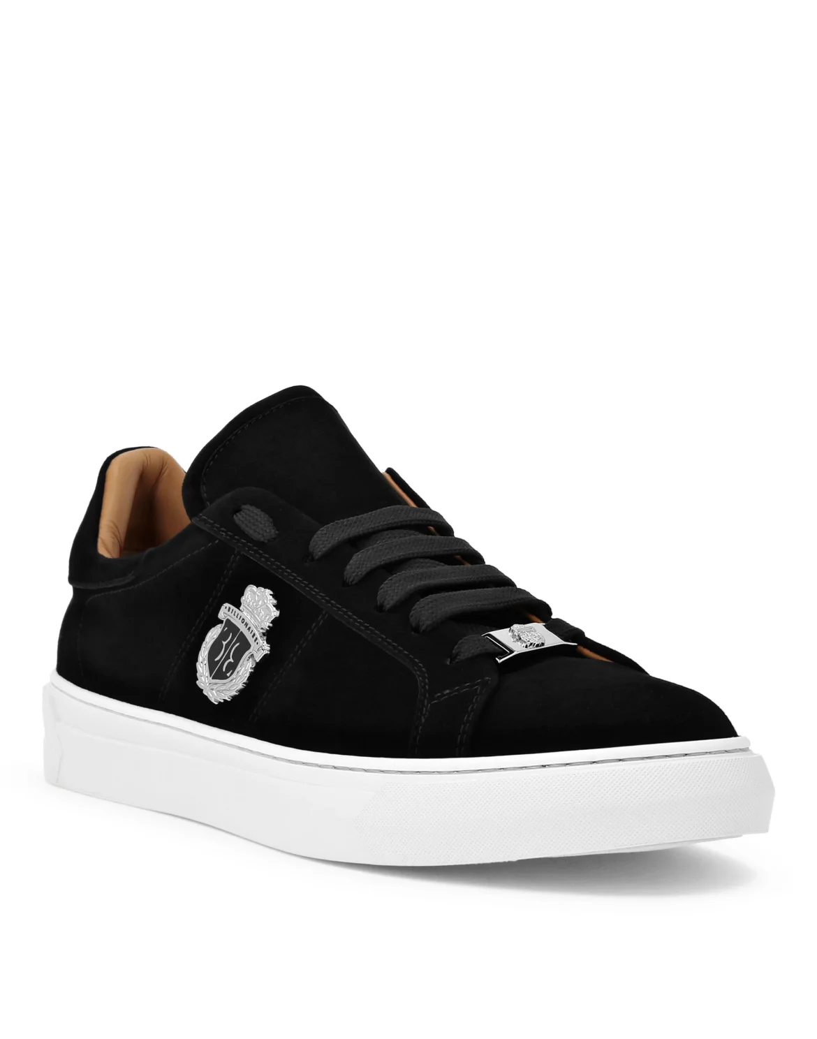Suede Lo-Top Sneakers, цвет: Черный