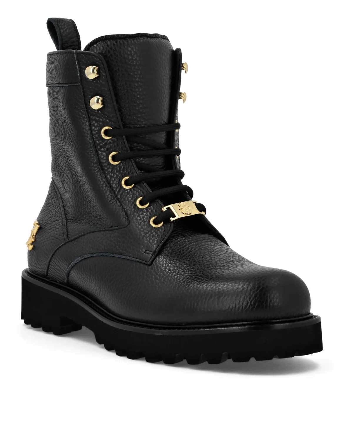Embossed Leather low boots, цвет: Черный