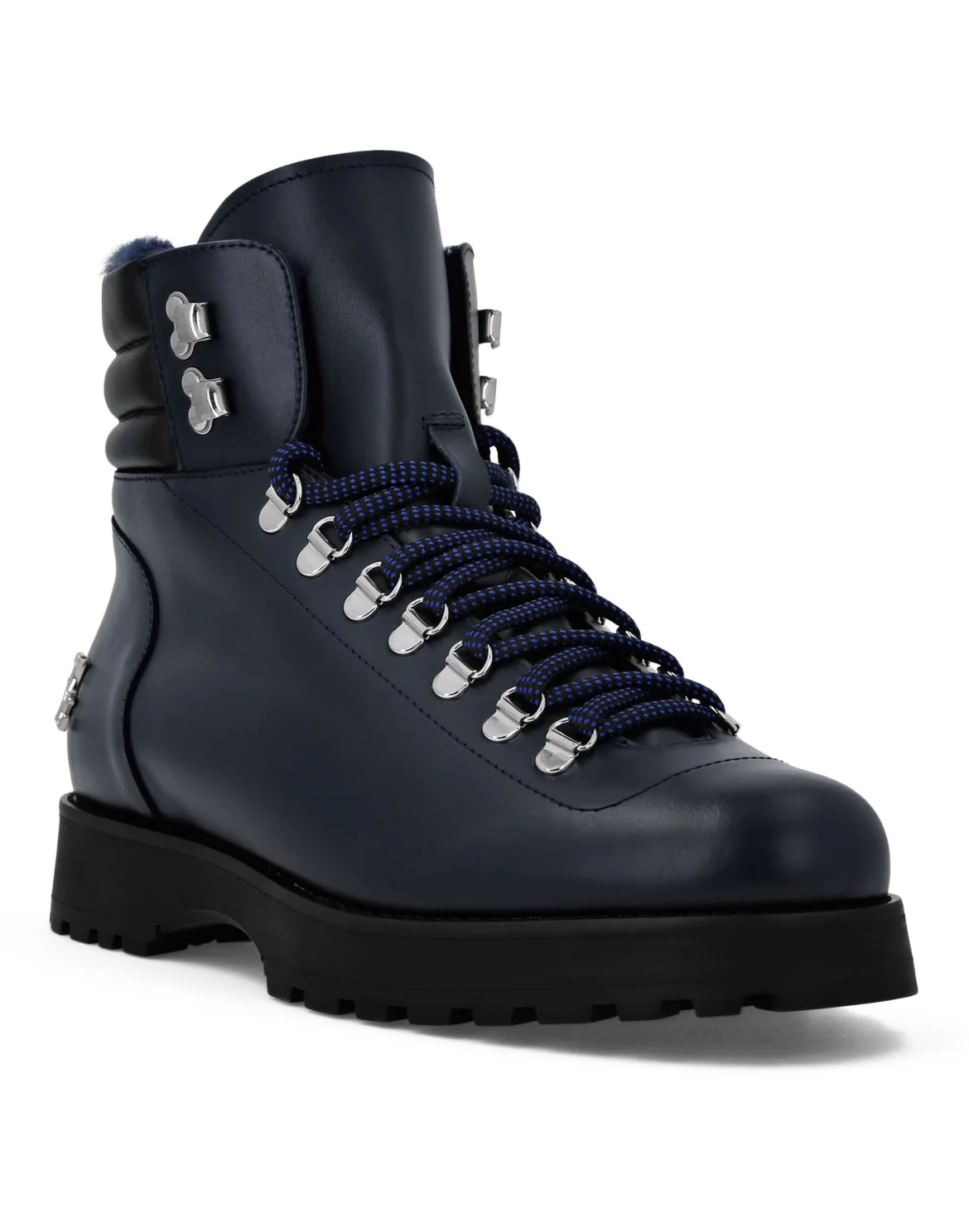 Leather/Fur Low Boots, цвет: Синий