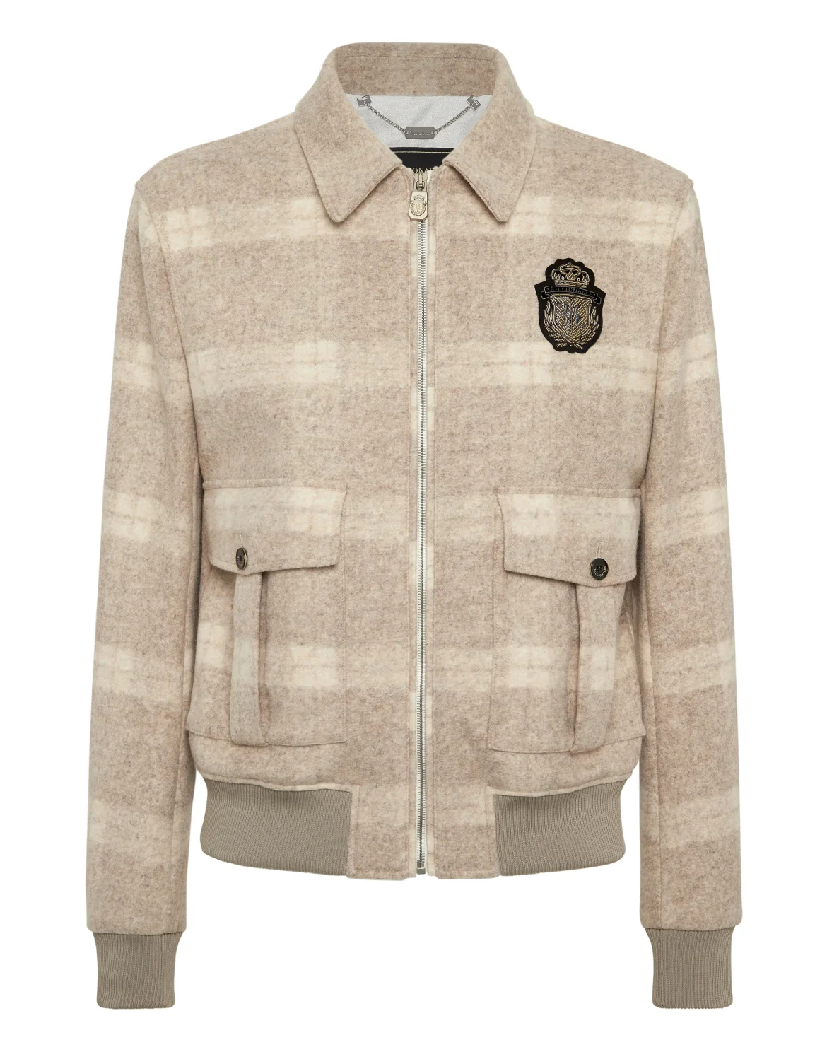 Wool Check Jacket Crest, цвет: Бежевый