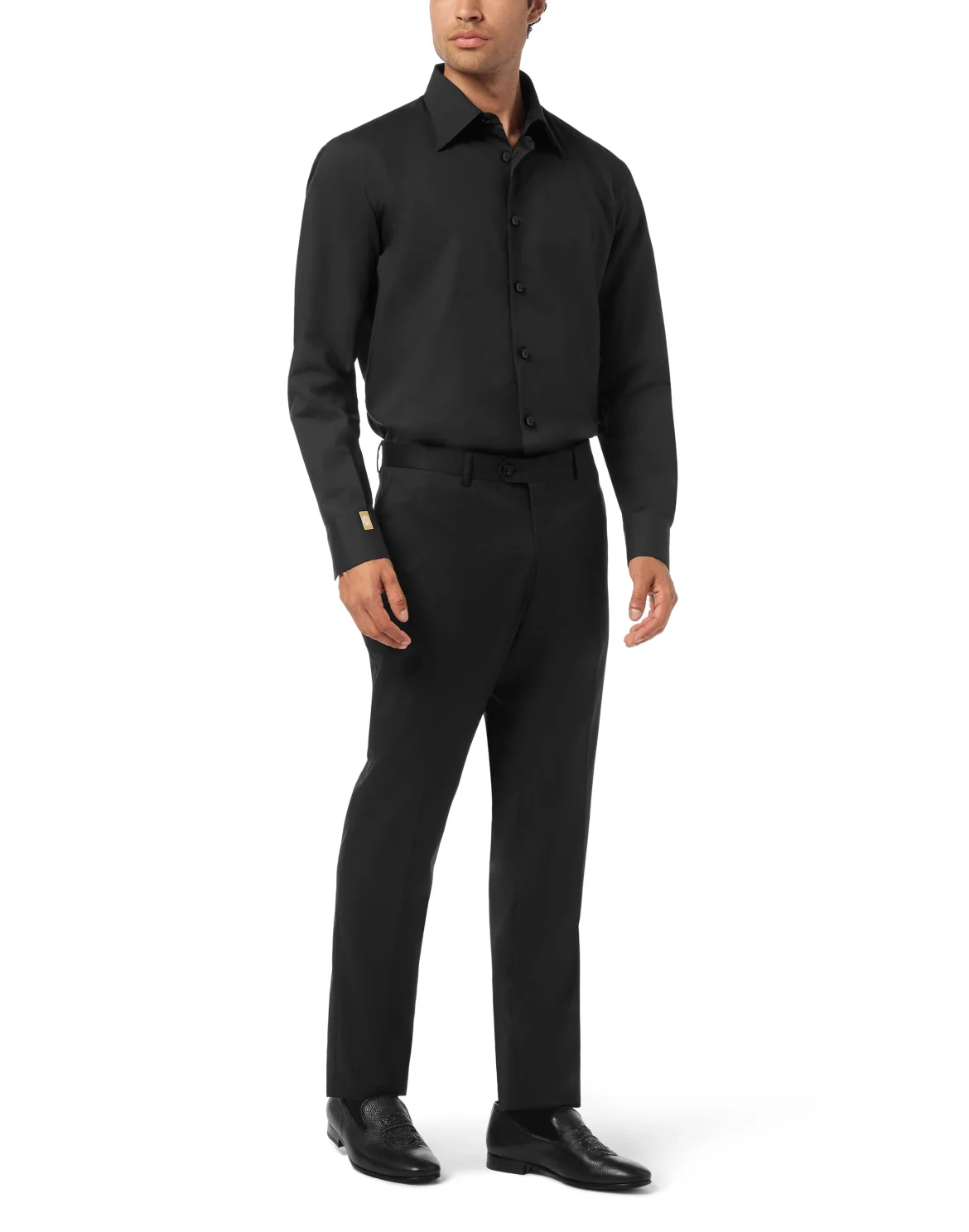 Cotton Tuxedo Shirt Gold Cut, цвет: Черный