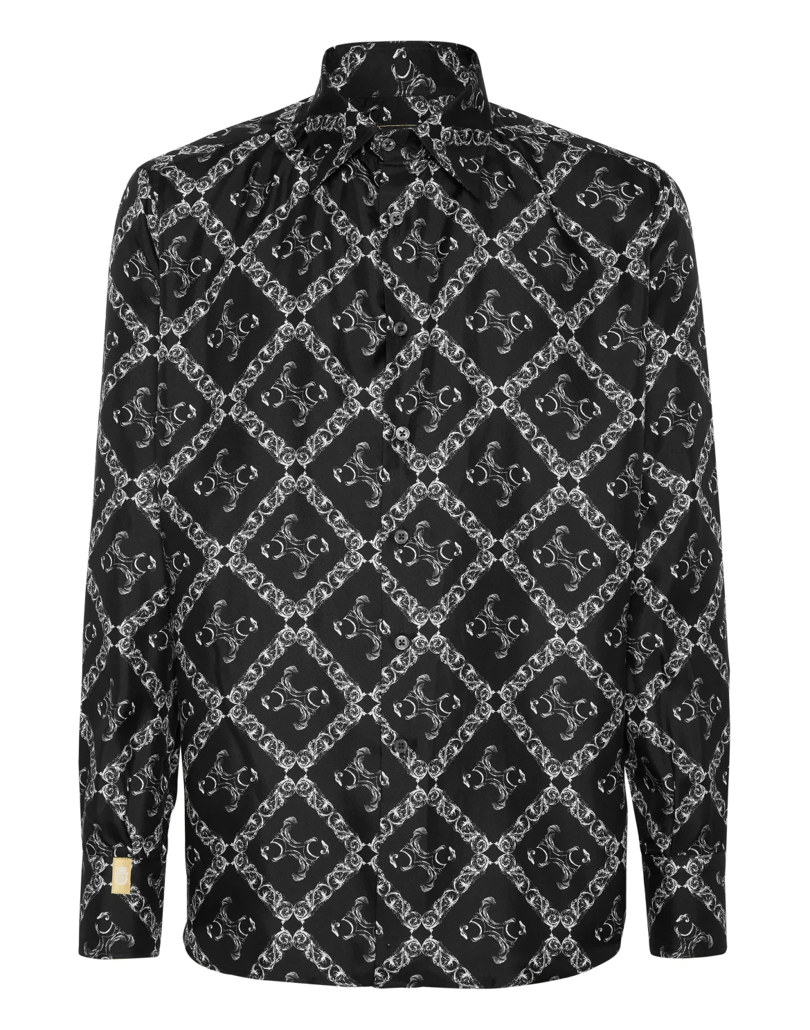 Silk Gold Cut Shirt BB Monogram, цвет: Черный