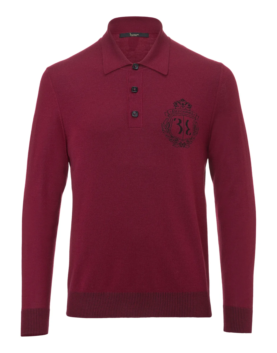 Pullover Polo Neck LS "I was", цвет: Красный