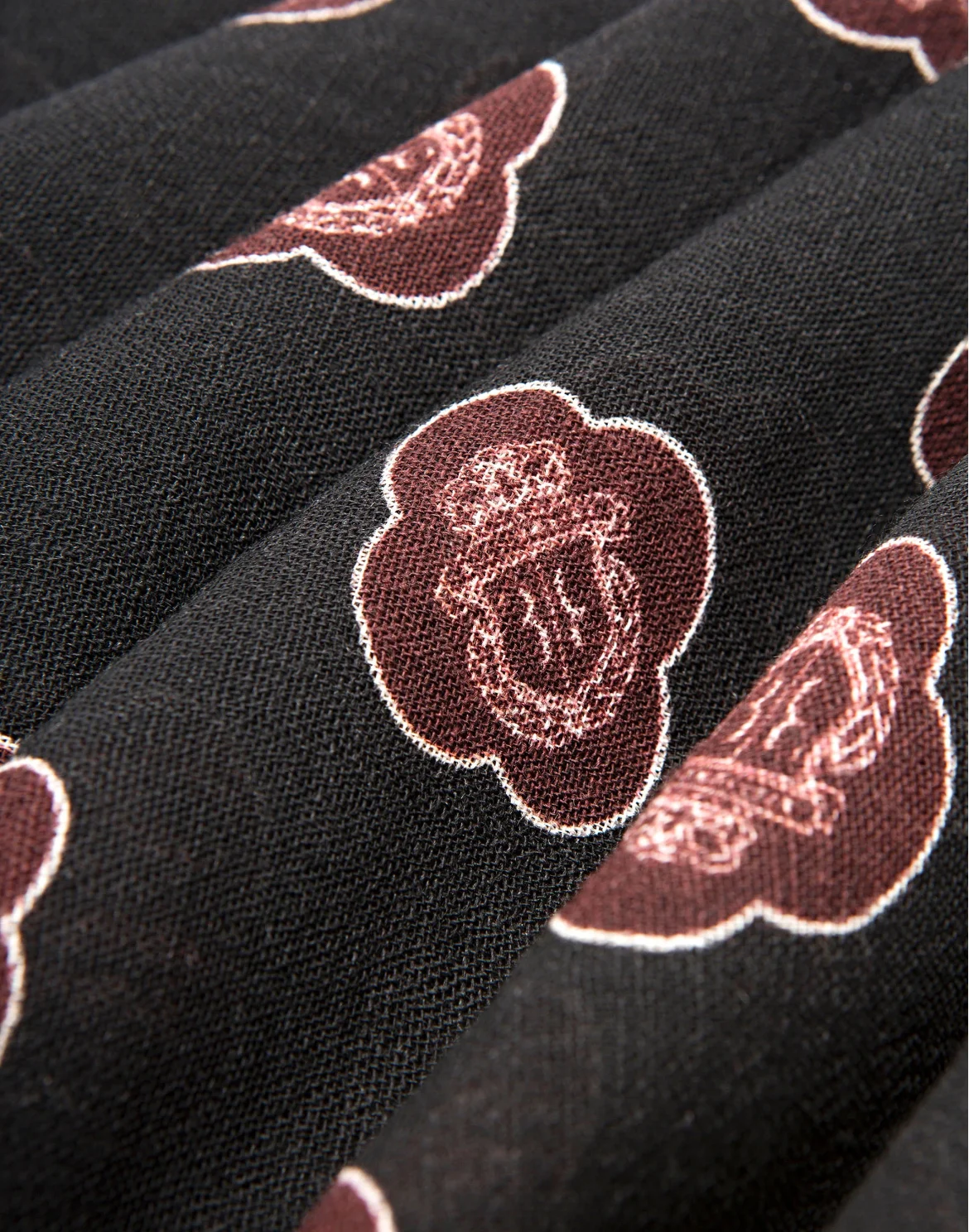 Long Scarf "Flowers", цвет: Черный