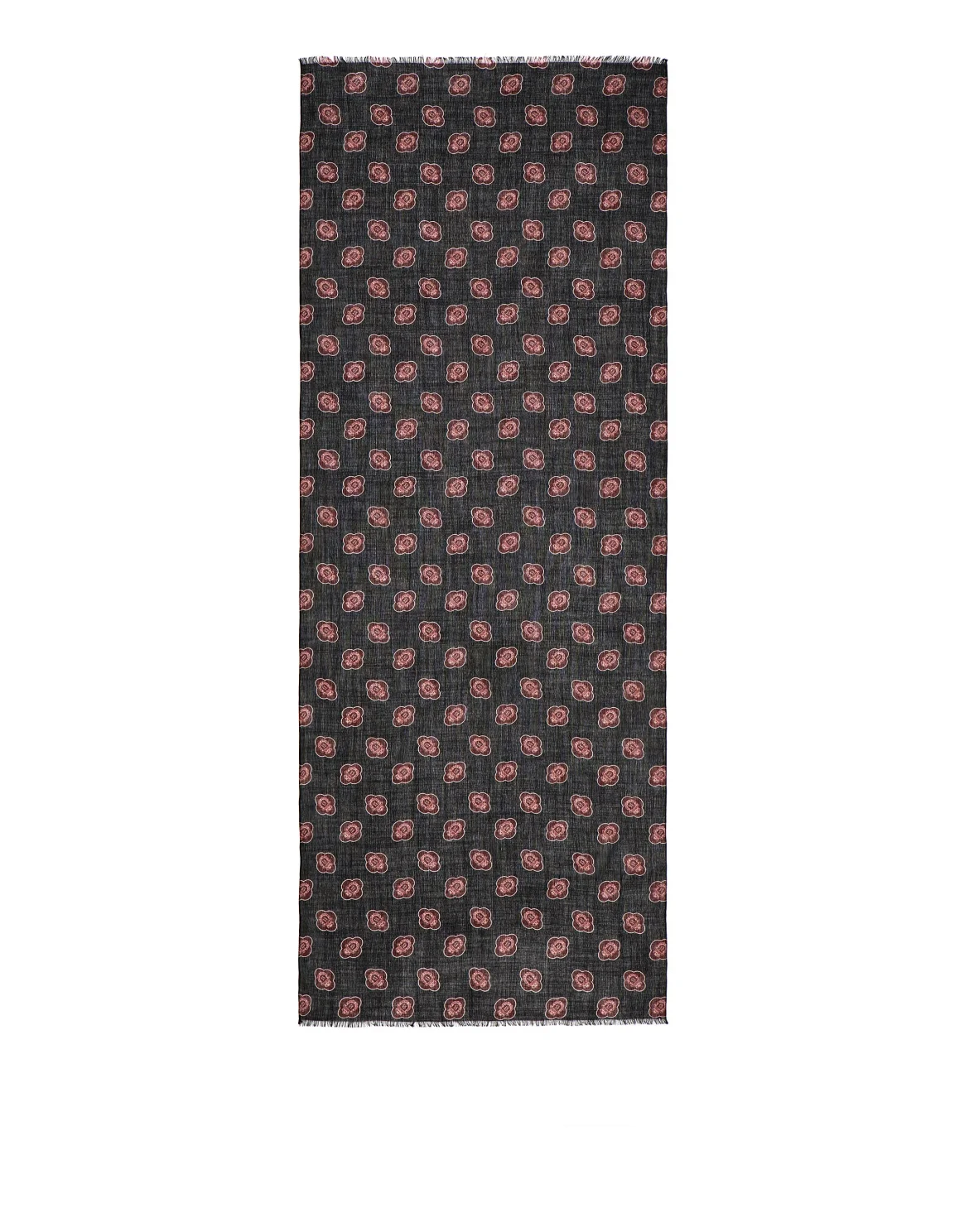 Long Scarf "Flowers", цвет: Черный