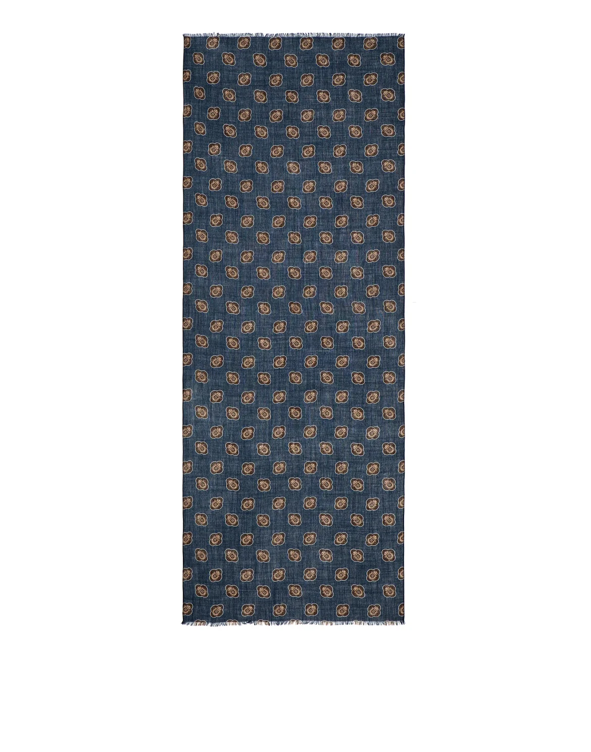 Long Scarf "Flowers", цвет: Синий