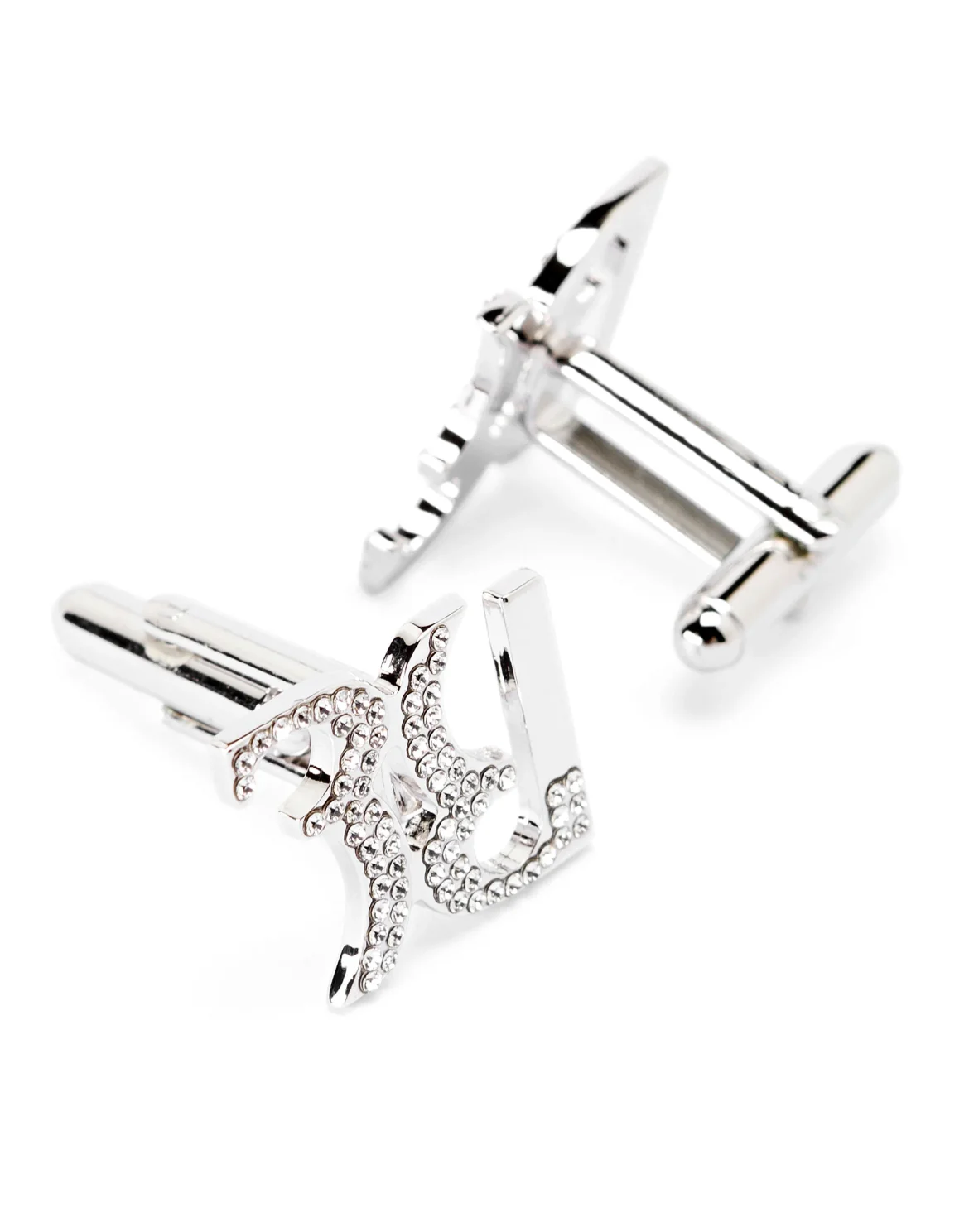 metal cufflinks "Cuff BB shine", цвет: Серебристый