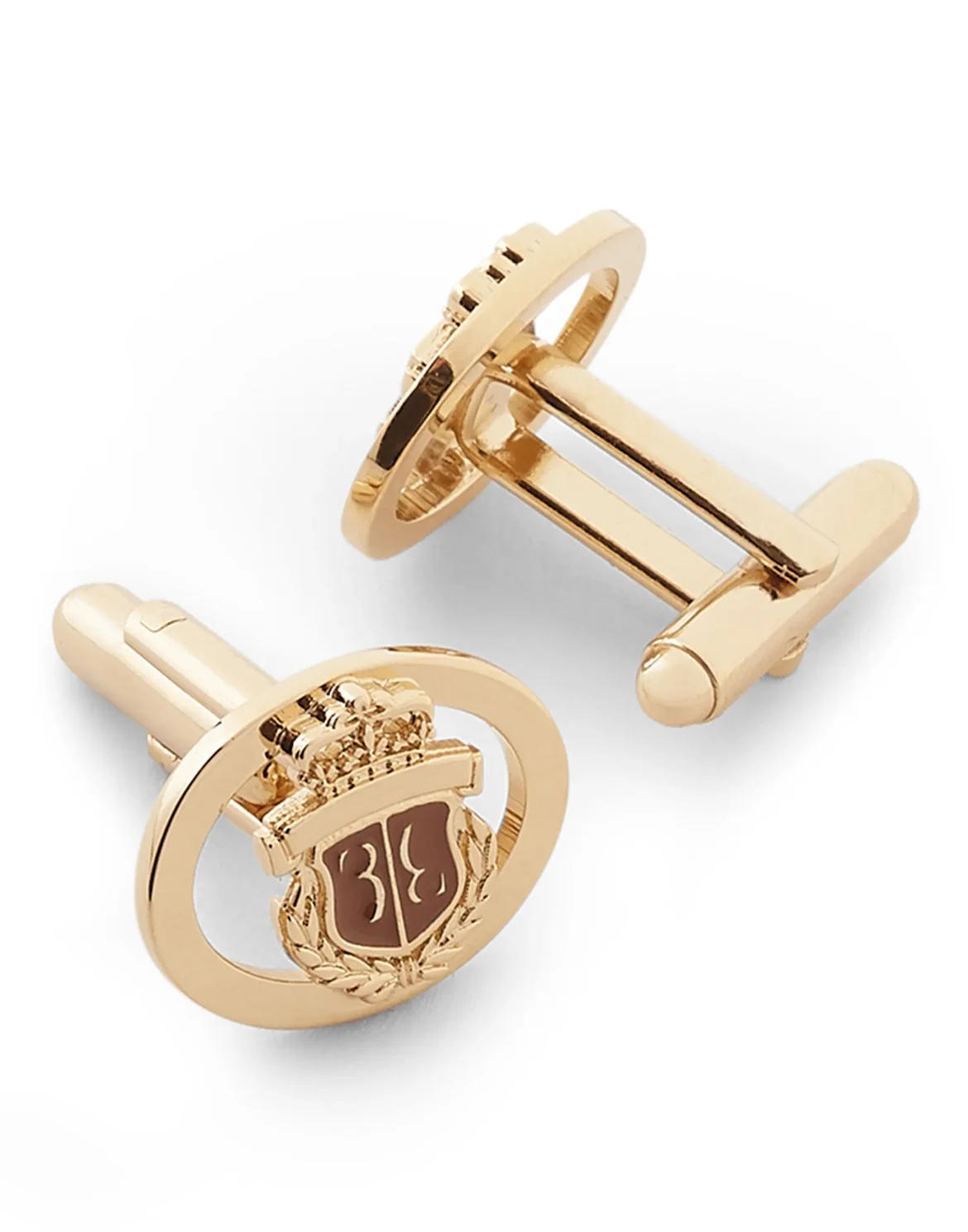 metal cufflinks "Deep", цвет: Коричневый