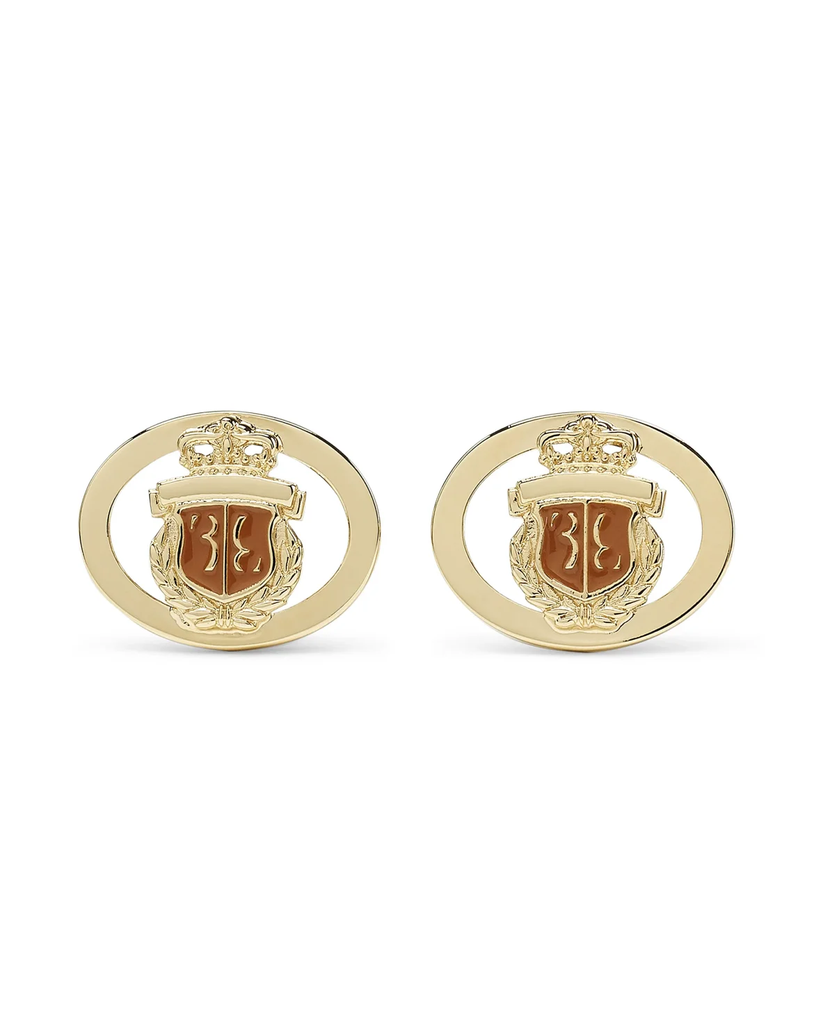 metal cufflinks "Deep", цвет: Коричневый