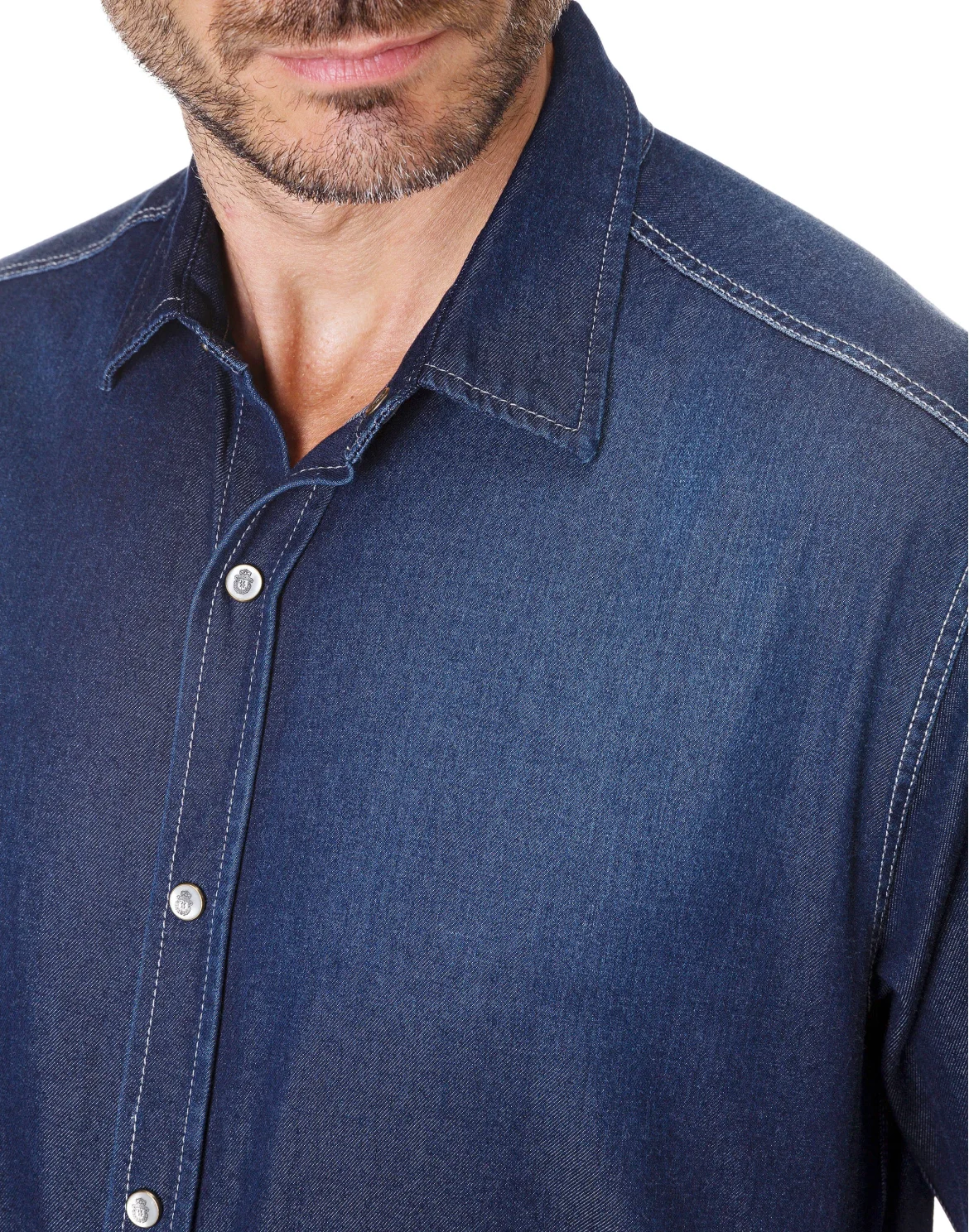 Denim Shirt Ls "Ivan", цвет: Синий