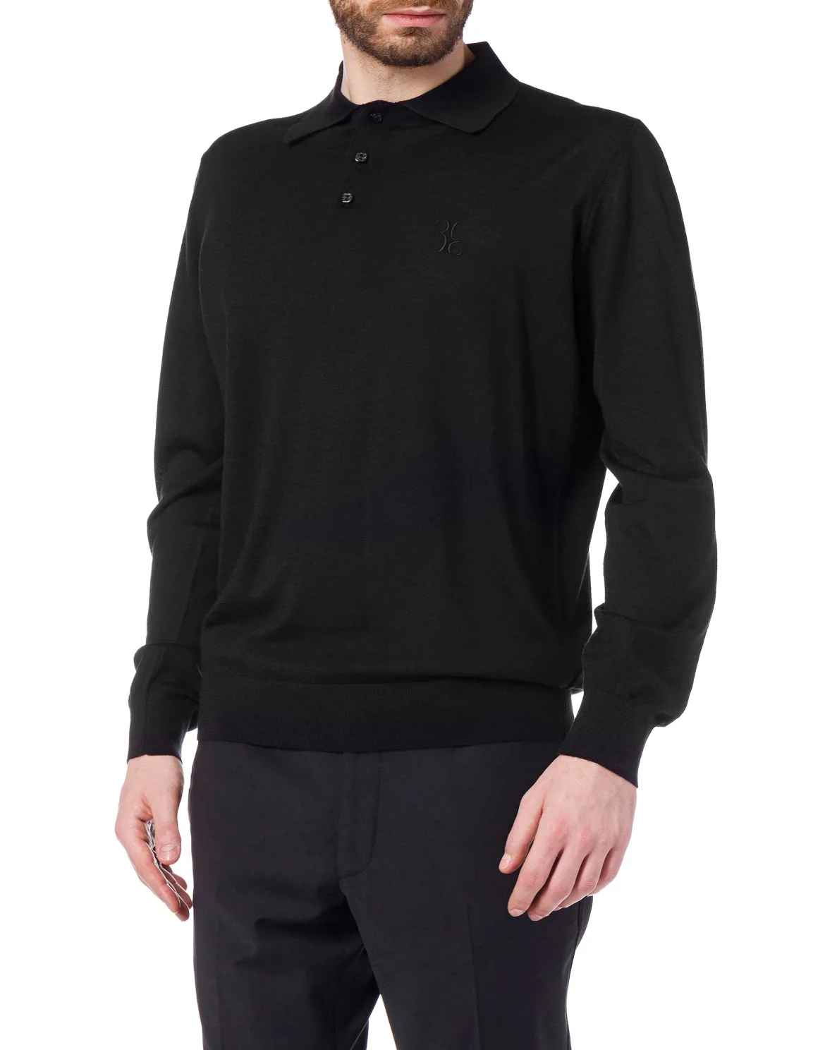 Pullover Polo-Neck LS "Cross", цвет: Черный