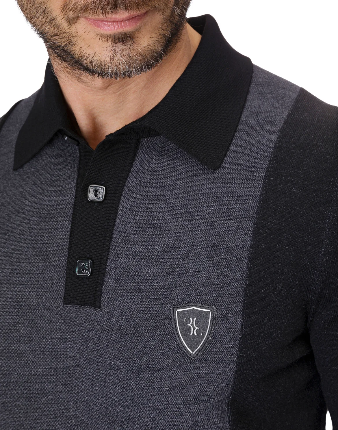 Pullover Polo-Neck LS "Romanov", цвет: Серый